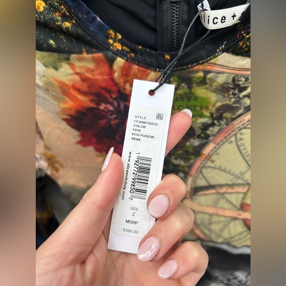 Alice + Olivia Delora Mini Dress in Eco Fusion New with Tags! - Picture 12 of 12